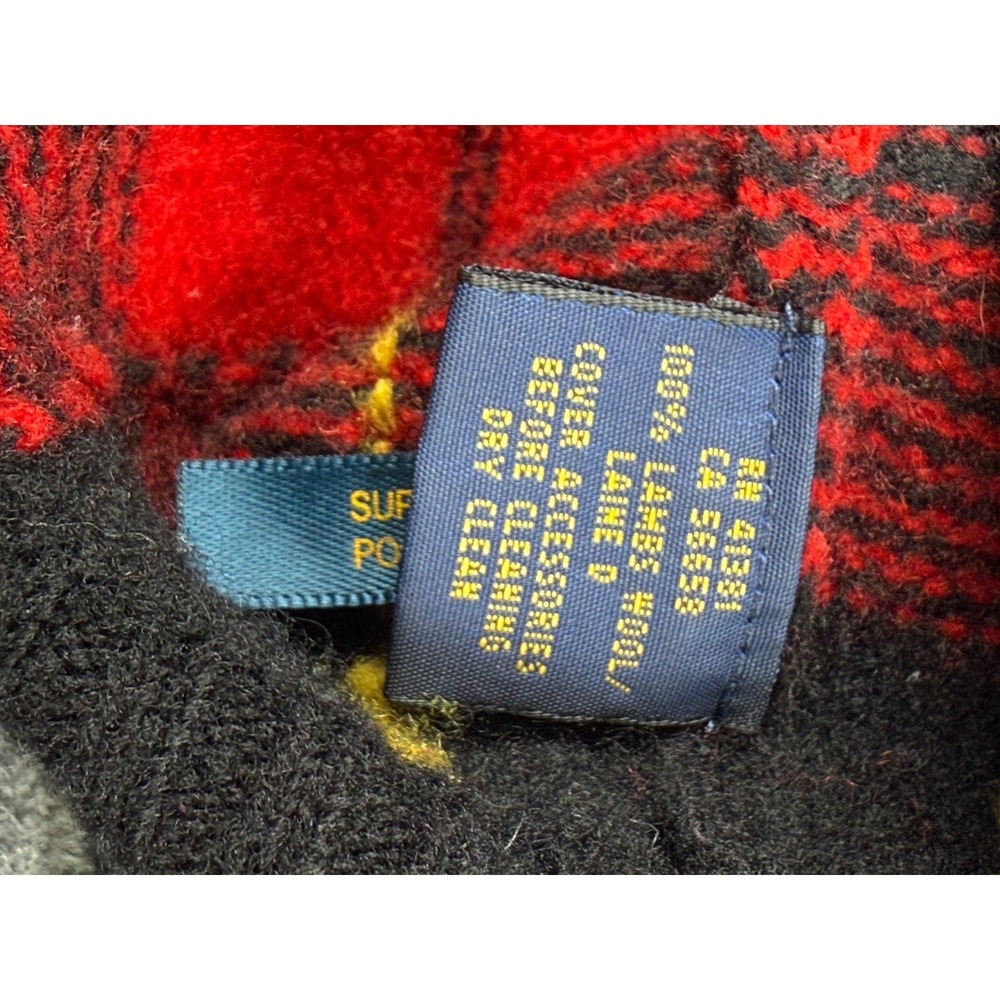 Polo Ralph Lauren Sweater Mens Large Red Plaid Shawl Neck Scottish Yarn - Picture 11 of 15